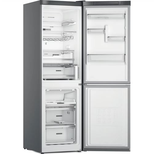 Frigorífico Combinado Whirlpool W7X 83T MX | 191,2x59,6x67,8 cm | 231 L | D | Aço inoxidável Fashion