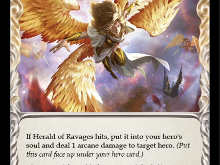 Herald of Ravages (Yellow) [MON018-RF] 1st Edition Rainbow Foil Supply