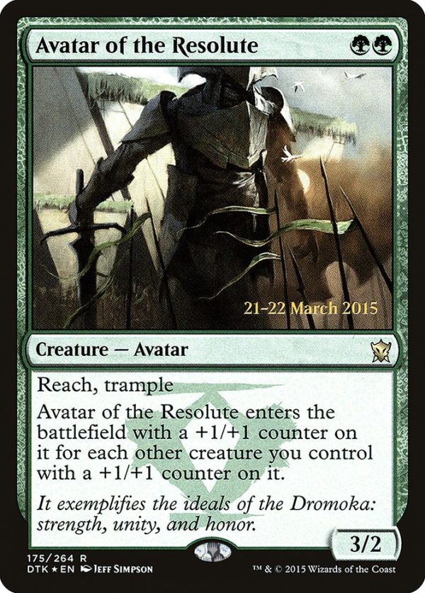 Avatar of the Resolute [Dragons of Tarkir Prerelease Promos] Hot on Sale