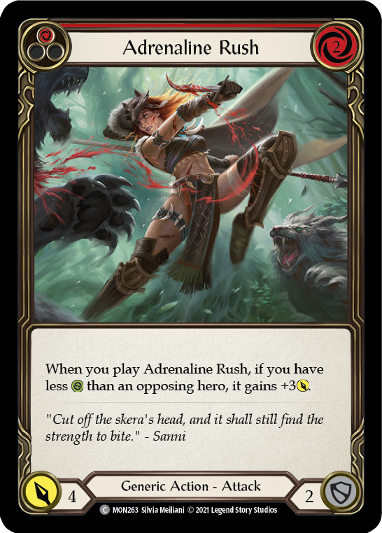 Adrenaline Rush (Red) [MON263-RF] 1st Edition Rainbow Foil For Discount